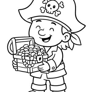 Fröhliche Piraten Malvorlage