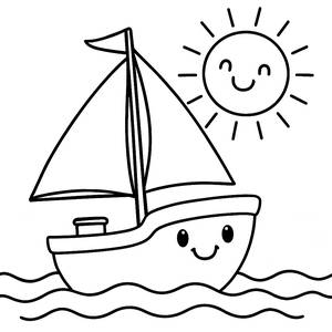 Раскраска Веселого Парусника