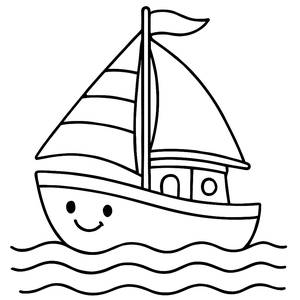 Раскраска Веселого Парусника