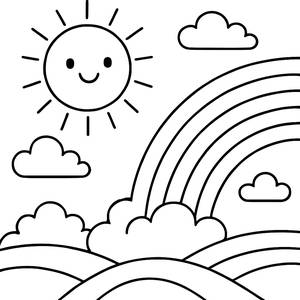 Page à Colorier du Soleil Joyeux