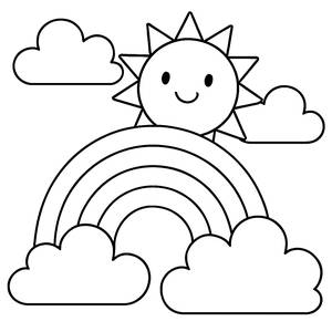 Fröhliche Sonne Ausmalbild