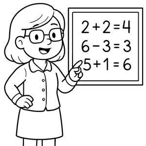 Раскраска Веселого Учителя