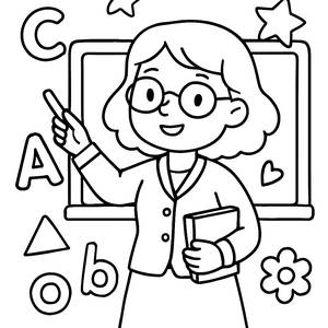 Page à Colorier de la Professeur Joyeuse