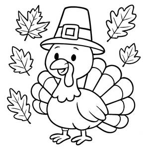 Fröhliche Truthahn Malvorlage