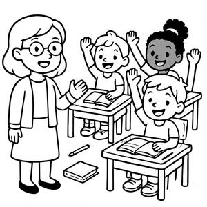 Classroom Fun Coloring Page