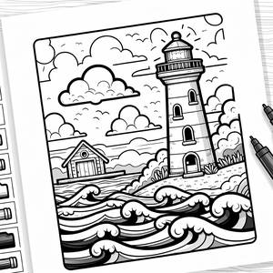 Раскраска Яркий Маяк