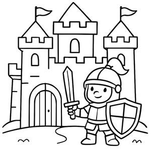 Page à Colorier : Château Coloré