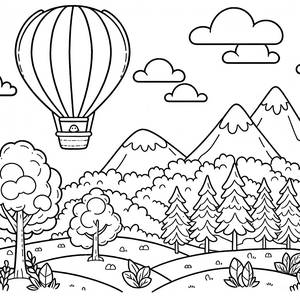 Раскраска Красивого Воздушного Шара