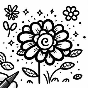 Pagina da Colorare di una Bella Mandala di Fiore