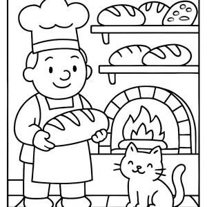 Gemütliche Bäckerei Malvorlage