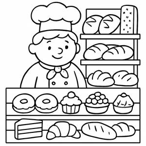 Gemütliche Bäckerei Malvorlage