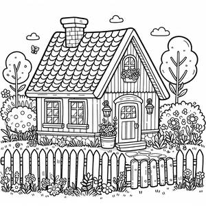 Раскраска Уютного Дома