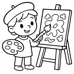 Creative Kid Coloring Page