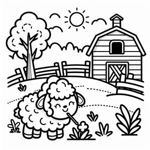 Page à Colorier de Mouton Mignon