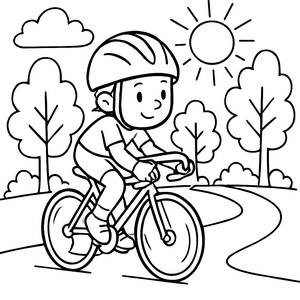 Fahrradfahrer Rennfarbe Seite