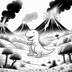 D steht für Dinosaurier - Ausmalbild