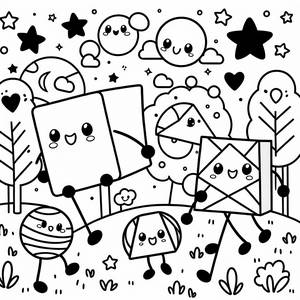 Tanzende Formen Malvorlage