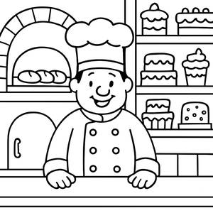Leckere Bäckerei Malvorlage