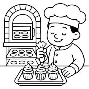 Leckere Bäckerei Malvorlage