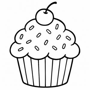 Leckere Riesen-Cupcake Malvorlage