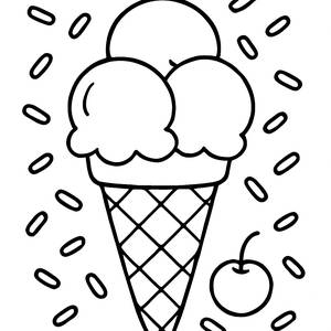 Leckeres Eiscone Malvorlage