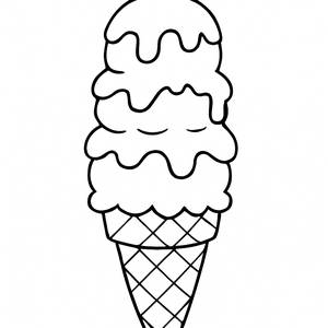 Delicious Ice Cream Cone Coloring Page