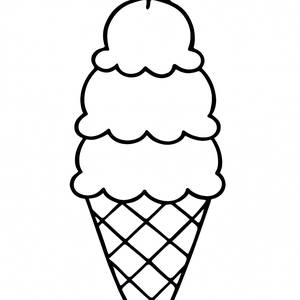 Delicious Ice Cream Cone Coloring Page