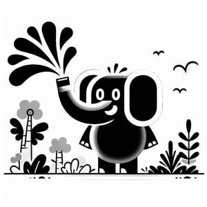 E für Elefant Malvorlage