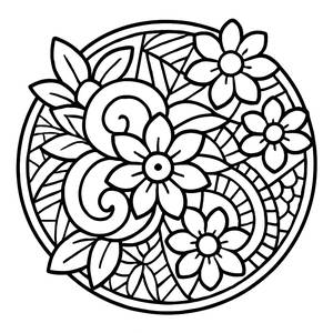 Page à Colorier Mandala Floral Enchanteur