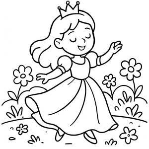 Enchanting Princess Coloring Page