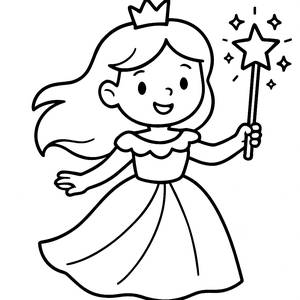 Página para Colorir da Princesa Encantadora