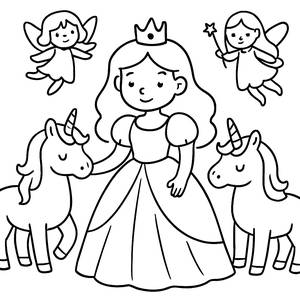 Enchanting Princess Coloring Page