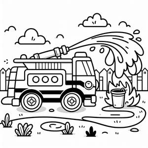 Увлекательная Раскраска Пожарной Машины