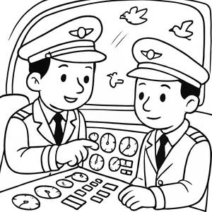 Exciting Pilot Coloring Page