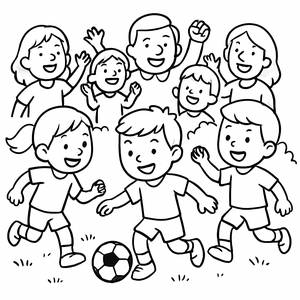 Exciting Soccer Fun Coloring Page