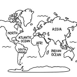 Explore the World: Free Printable World Map Coloring Page