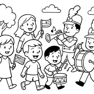 Farbseite des Festumzugs