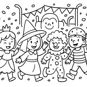 Page à Colorier de Parade Festive