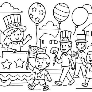 Festliche Parade Ausmalbild
