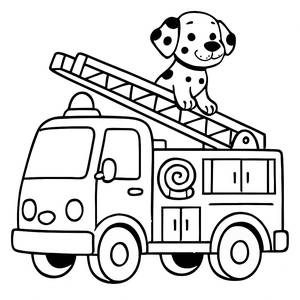 Fire Truck Coloring Page: Bright Red Fun!