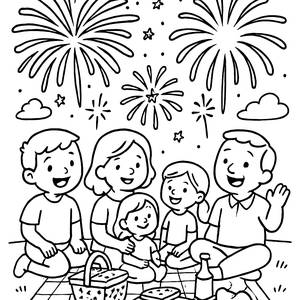 Malvorlage Feuerwerksfest