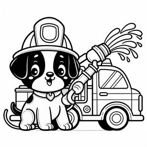 Free Printable Marshall the Fire Pup Coloring Page