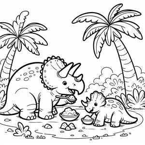 Freundliche Dinosaurier Ausmalbild