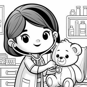 Page à Colorier : Docteur Amical