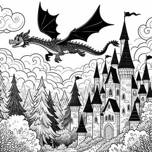 Friendly Dragon Coloring Page