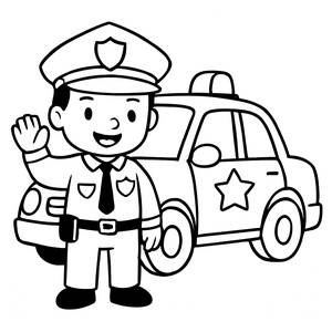 Freundlicher Polizist Malvorlage