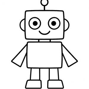 Freundlicher Roboter Malvorlage