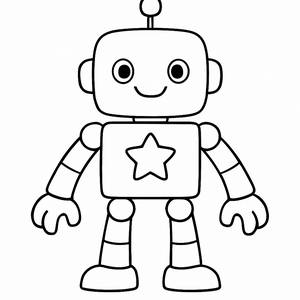 Freundlicher Roboter Malvorlage