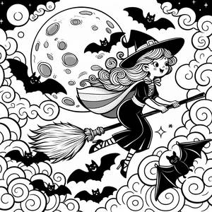 Freundliche Hexe Ausmalbild