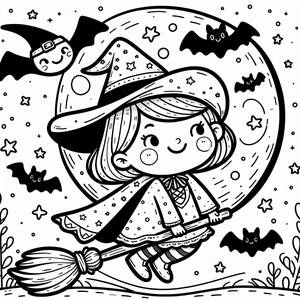 Freundliche Hexe Ausmalbild